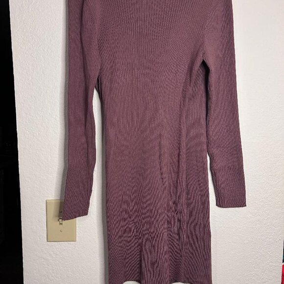 Mauve Surplice Knit Sweater Dress Size XL - Picture 6 of 6